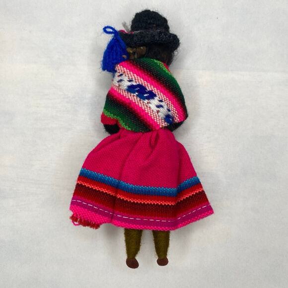 International Cloth and Paper Doll Figurine with Baby - Picture 2 of 4